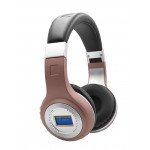 Wholesale LCD Display HD Wireless Bluetooth Stereo Headphone 471 (Brown)